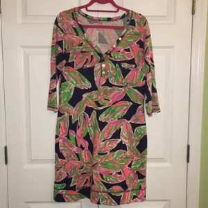 EUC Cotton Palm Print Dress